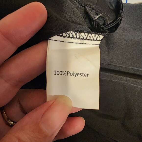 Petal & Pup Wellington Wide Leg Satin Pant Flaws Black Size 8 - Picture 9 of 13